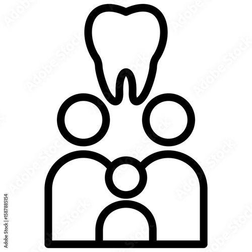 family dentistry line icon