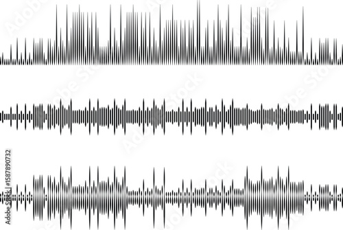 Vector set of sound waves icons. audio waves png, radio waves. voice message png. icons png.