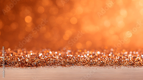 A vibrant, shimmering orange glitter background that adds a touch of sparkle and shine. white 70729808 1