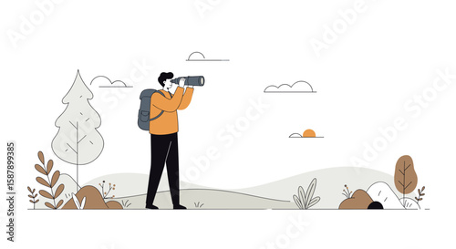 Minimalist nature photographer capturing sunrise in serene landscape
