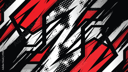 Dynamic Red and Black Abstract Racing Background Vector