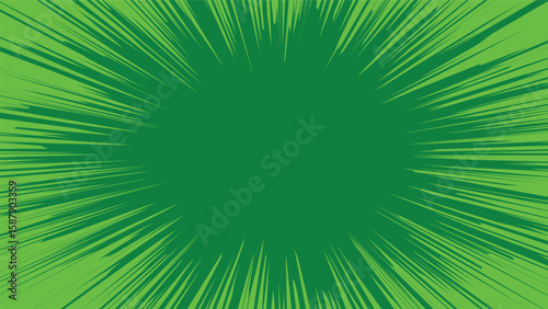 abstract green exploding lines background 