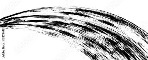 Tire tread marks, wheel textures, tire marks - car racing, motocross, drift, rally, off-road and others. Vector black isolated texture in grunge style with splashes.eps10