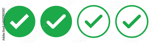 checkmark icon color editable on white background