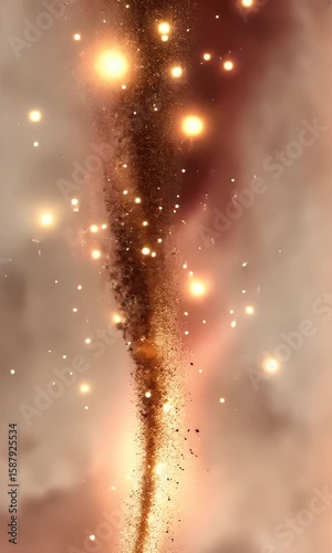 Stunning Celestial Swirl of Dust and Light in the Cosmic Void