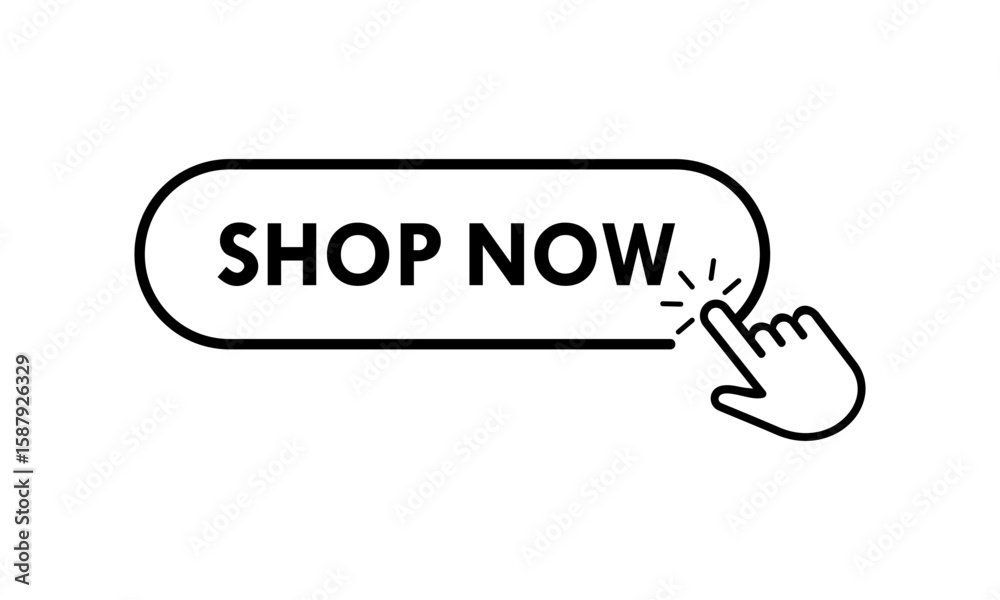 Shop now design logo template illustration Shop now design logo template illustration