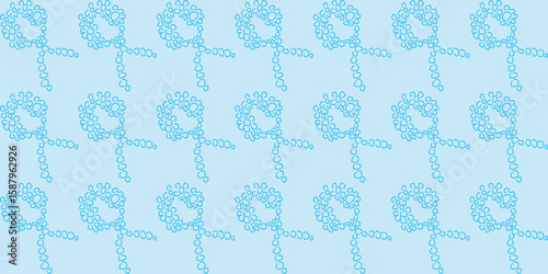Jasmine garland background image on Mother's Day, blue background.