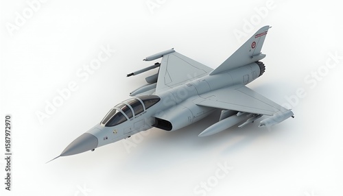 3D Render of a Modern Military Fighter Jet