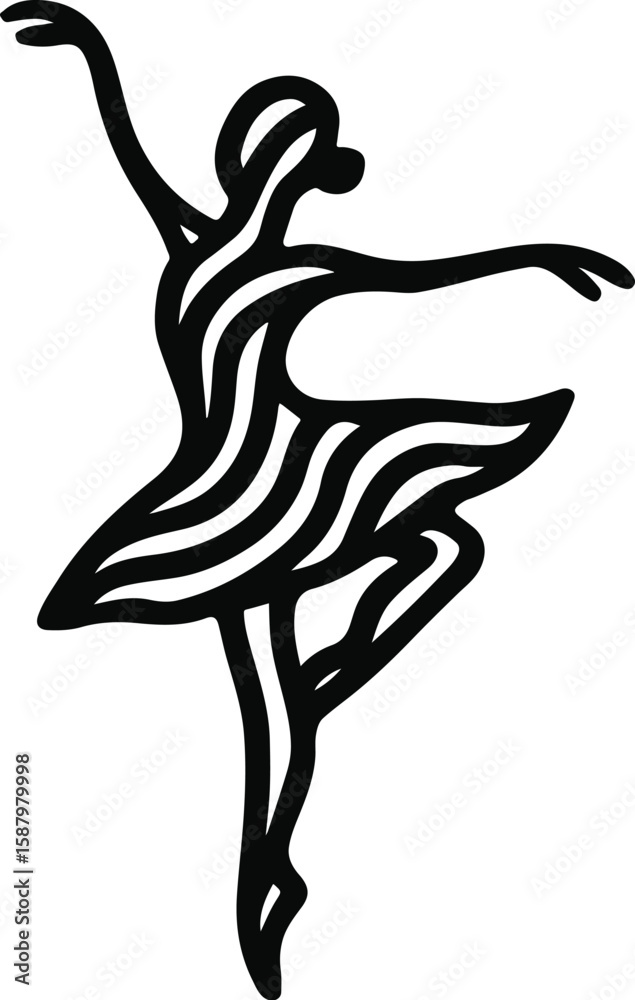 Fototapeta premium Graceful Ballet Dancer Silhouette