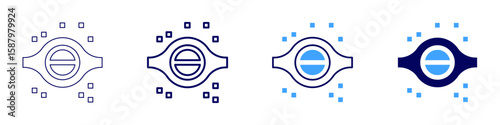 Blackhole icon in 4 different styles. Thin Line, Line, Bold Line, Duotone. Duotone style. Editable stroke