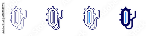 Colony morphology icon in 4 different styles. Thin Line, Line, Bold Line, Duotone. Duotone style. Editable stroke