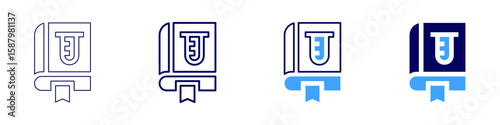 Ester formation icon in 4 different styles. Thin Line, Line, Bold Line, Duotone. Duotone style. Editable stroke
