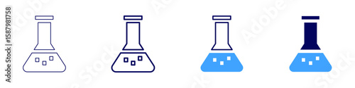 Flask post icon in 4 different styles. Thin Line, Line, Bold Line, Duotone. Duotone style. Editable stroke
