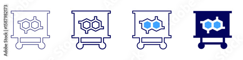 Formula icon in 4 different styles. Thin Line, Line, Bold Line, Duotone. Duotone style. Editable stroke
