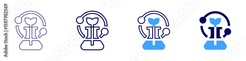 Genetic pool icon in 4 different styles. Thin Line, Line, Bold Line, Duotone. Duotone style. Editable stroke