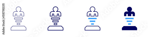 Iceberg drift icon in 4 different styles. Thin Line, Line, Bold Line, Duotone. Duotone style. Editable stroke