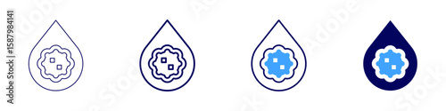 Membrane protein icon in 4 different styles. Thin Line, Line, Bold Line, Duotone. Duotone style. Editable stroke