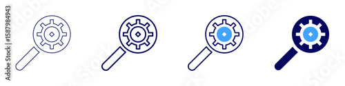 Opportunistic pathogen icon in 4 different styles. Thin Line, Line, Bold Line, Duotone. Duotone style. Editable stroke