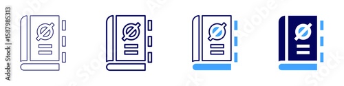 Quasar emission icon in 4 different styles. Thin Line, Line, Bold Line, Duotone. Duotone style. Editable stroke