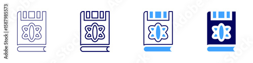 Scientific analysis icon in 4 different styles. Thin Line, Line, Bold Line, Duotone. Duotone style. Editable stroke