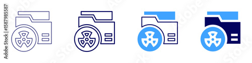 Scientific discovery icon in 4 different styles. Thin Line, Line, Bold Line, Duotone. Duotone style. Editable stroke