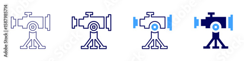 Scientific innovation icon in 4 different styles. Thin Line, Line, Bold Line, Duotone. Duotone style. Editable stroke
