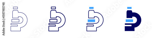 Scientific theory icon in 4 different styles. Thin Line, Line, Bold Line, Duotone. Duotone style. Editable stroke
