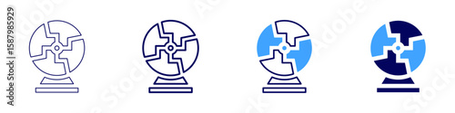 Social dynamics icon in 4 different styles. Thin Line, Line, Bold Line, Duotone. Duotone style. Editable stroke