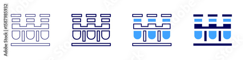 Smart materials icon in 4 different styles. Thin Line, Line, Bold Line, Duotone. Duotone style. Editable stroke