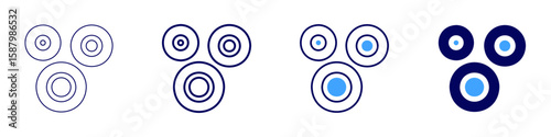 Stem cells icon in 4 different styles. Thin Line, Line, Bold Line, Duotone. Duotone style. Editable stroke