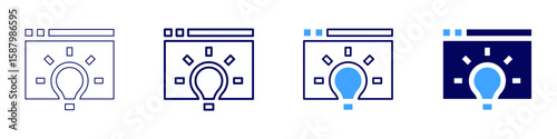 Thermal dynamics icon in 4 different styles. Thin Line, Line, Bold Line, Duotone. Duotone style. Editable stroke