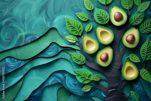 Avocado fruit vector illustrator