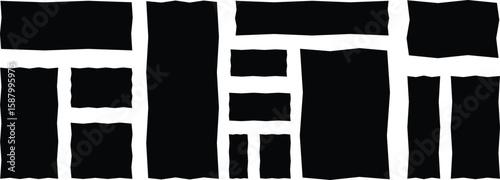 Vector wavy rectangles with grain texture, irregular colorful text boxes. Crayon drawn squares and rectangles with wavy rough edges.doodle hand drawn frames with irregular uneven shapes