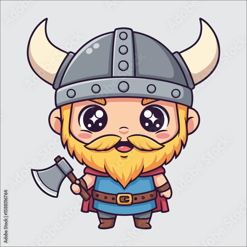 Viking Cute chibi vector