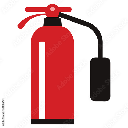 A silhouette of a fire extinguisher, a symbol of safety, fire prevention, and emergency preparedness.
