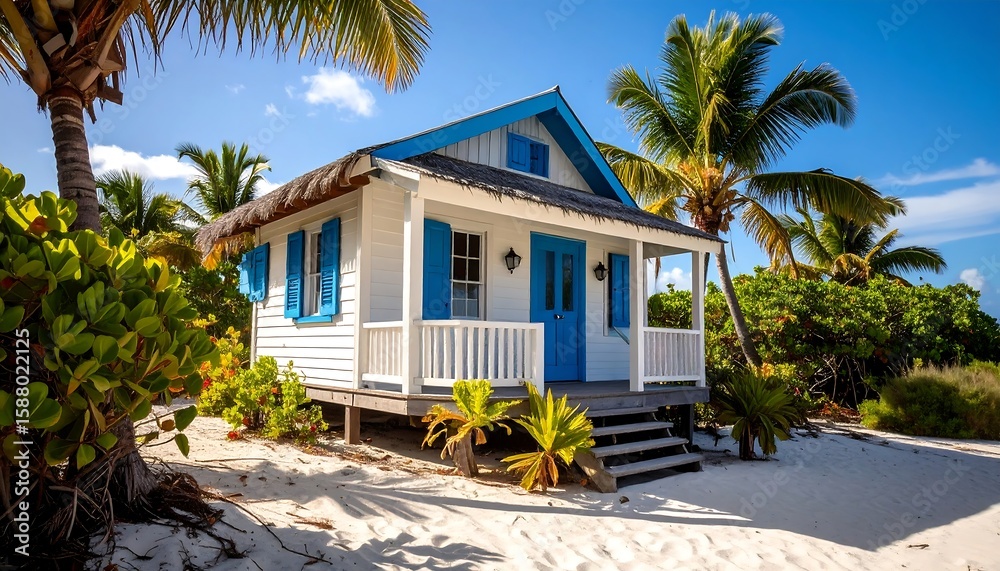 Fototapeta premium Tropical beach cottage