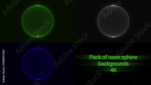 a pack of glowing backgrounds. The loop set of cosmic spheres