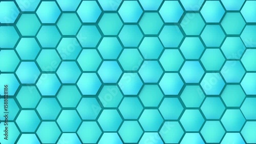 Blue polygonal pattern glowing motion graphic animation 4k.
