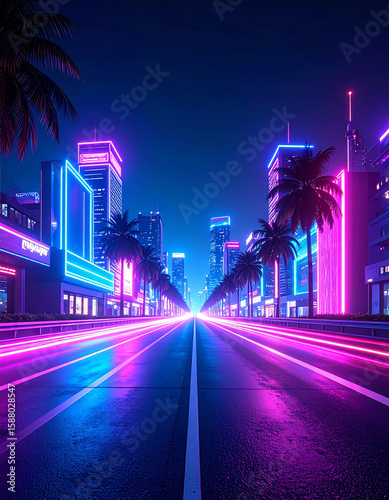 neon city, Generated image