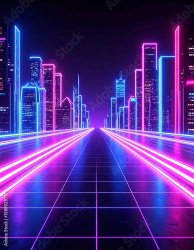 neon city, Generated image