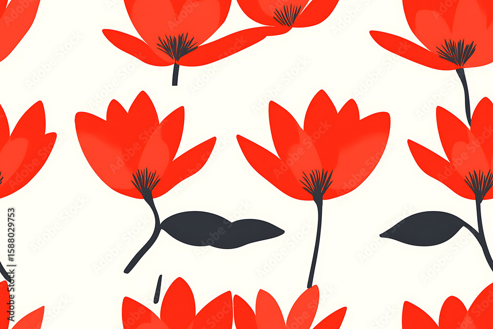 Castilleja Minimalist seamless pattern background vector Castilleja Minimalist seamless pattern background vector