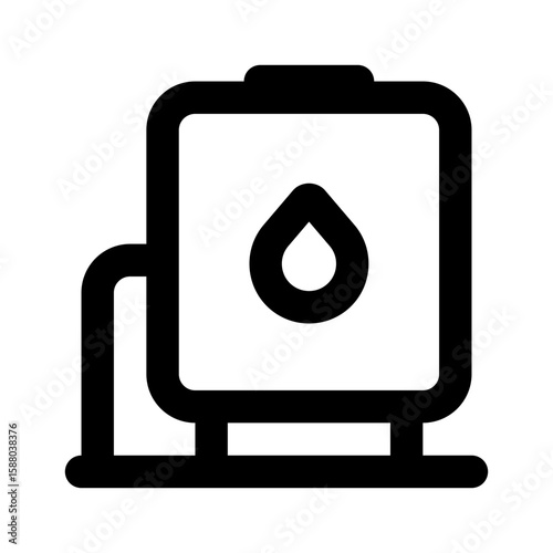 Water Tank Simple Line Icon. Single icon, line vector icon