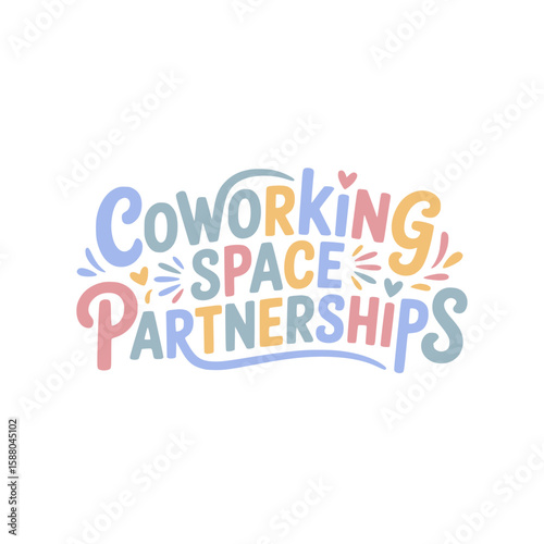 Coworking Space Partnerships Sticker Design
