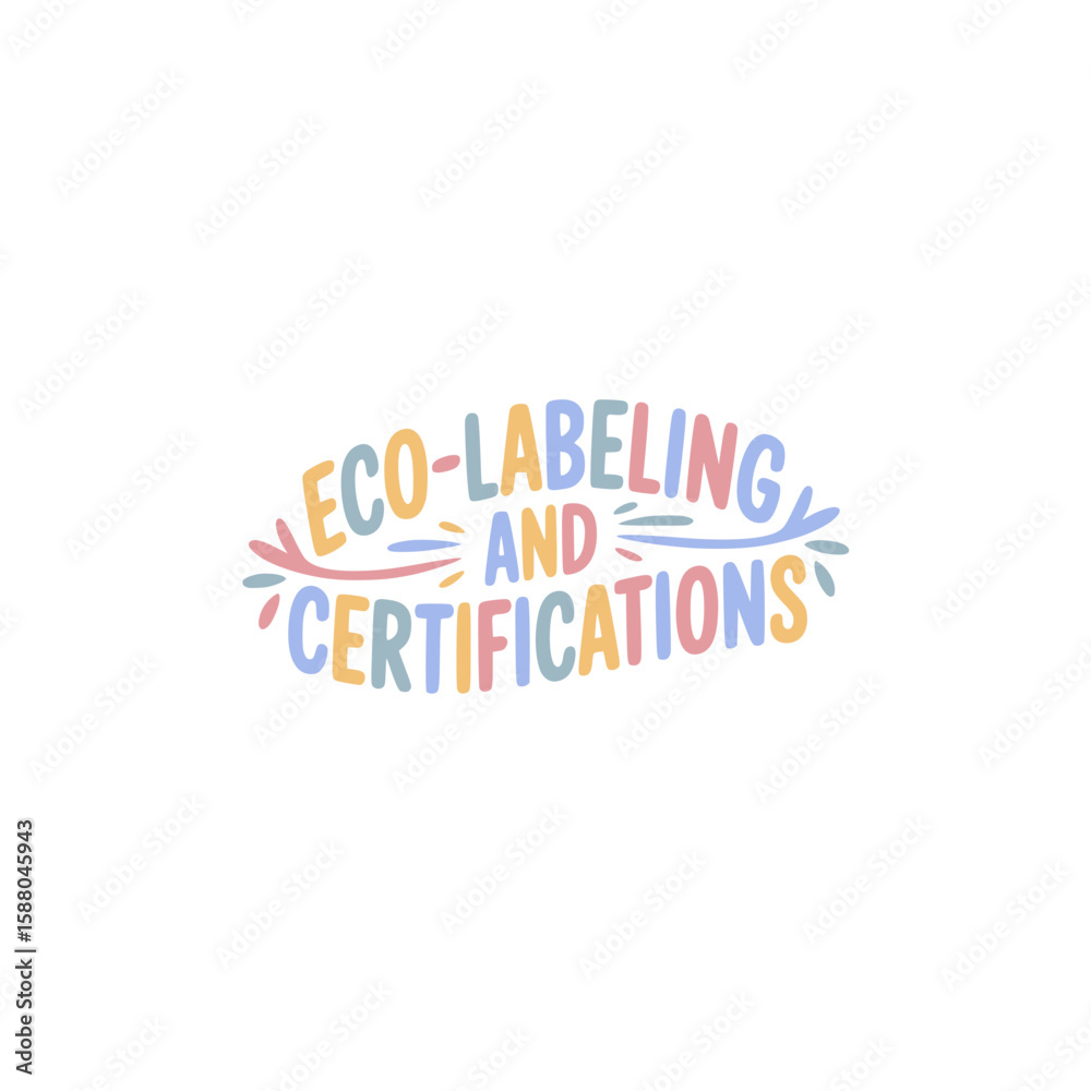 Fototapeta premium Eco-labeling And Certifications Graphic Design