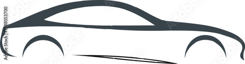 Automobile silhouette: sleek lines define a car's outline, offering a glimpse of modern design and transport.