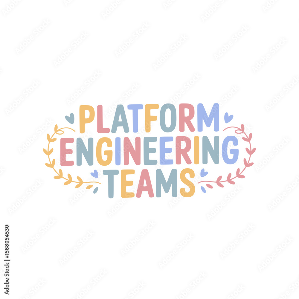 Fototapeta premium Platform Engineering Teams Sticker Design