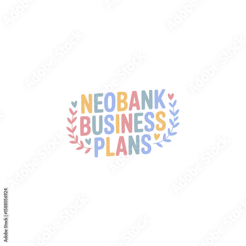 Neobank Business Plans Sticker Design