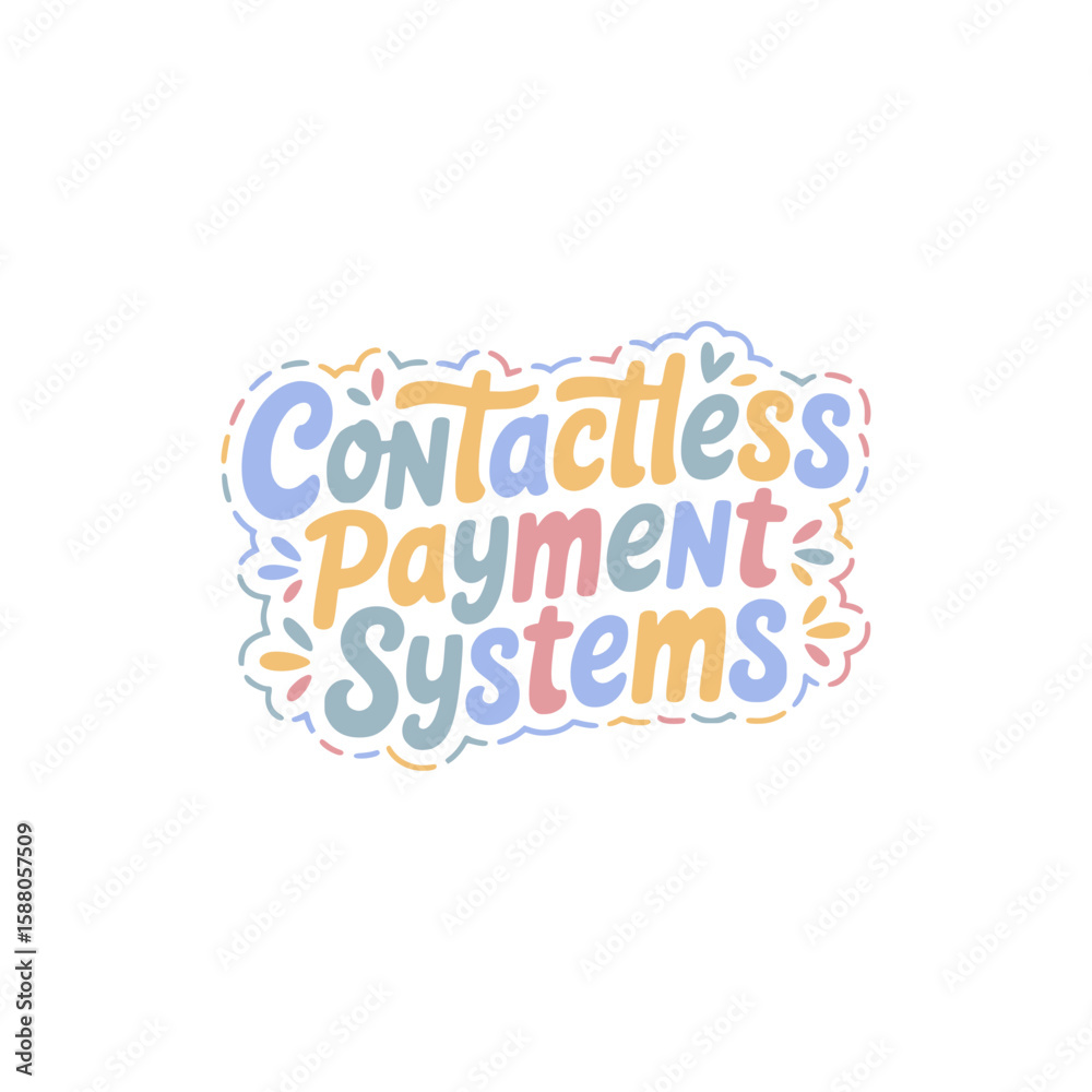 Fototapeta premium Contactless Payment Systems Design Graphic