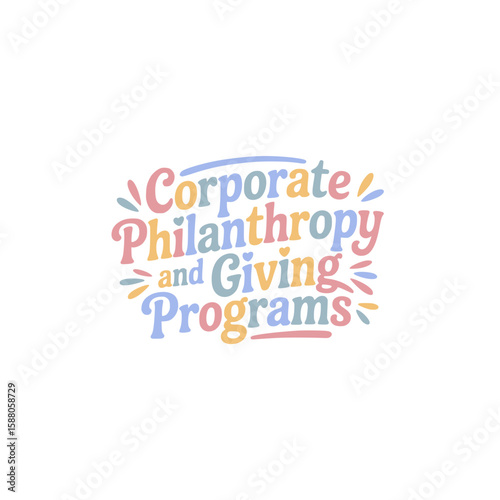 Corporate Philanthropy Giving Programs Sticker