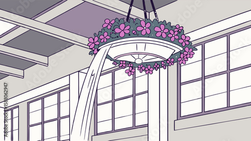 Hanging floral chandelier wedding decoration ideas for elegant event design and party celebration decor inspiration